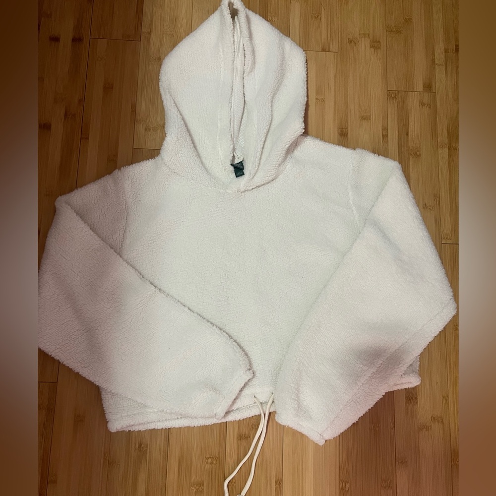 Target Cozy White Hooded Sweater